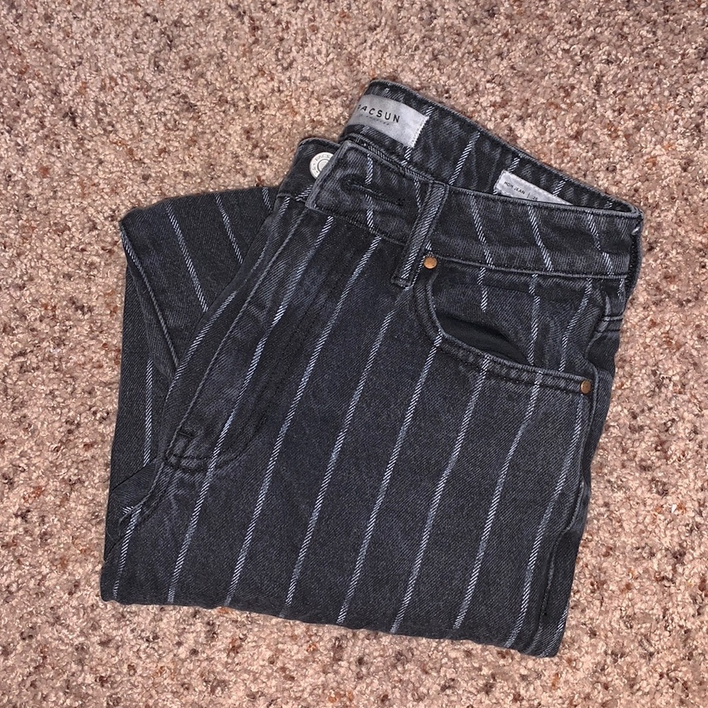 Black striped PacSun jeans